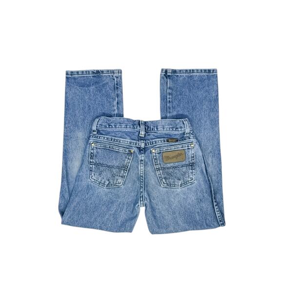 Wrangler Boys' Slim Straight Medium Wash Jeans - Size 8 - Picture 2 of 4